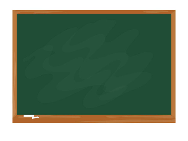 Groene schoolbord in het frame. Blanco schoolbord vector - Vector, afbeelding