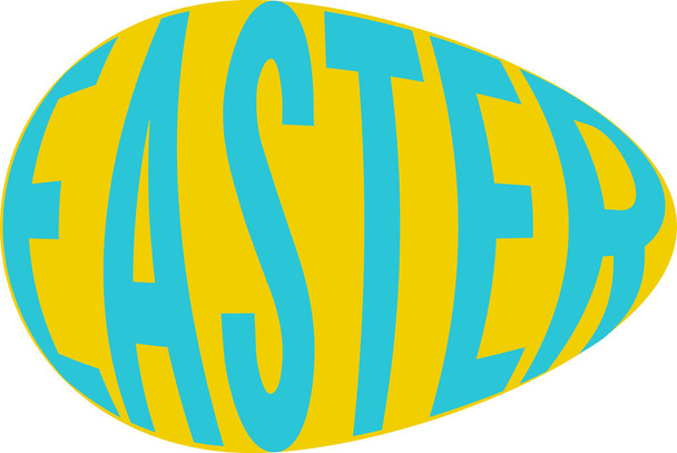 Easter eggs with the word Easter, vector - Photo, Image