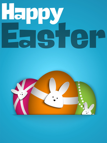 Happy Easter Rabbit Bunnies - Vector, Image