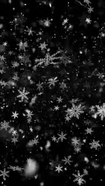 Realistic Vertical Resolution Snowflakes & Snowflakes animation με απρόσκοπτη βρόχο, Χρήσιμο για Κινητά βίντεο, Reels, Stories, Χειμωνιάτικα και Χριστουγεννιάτικα θέματα Animation, Επεκτείνετε τη διάρκεια όπως απαιτείται με το Seamless Loop - Πλάνα, βίντεο