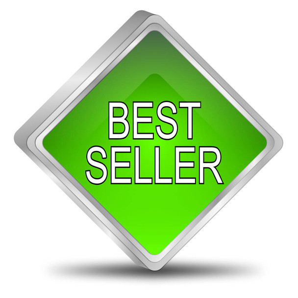 Bestseller botão verde - ilustração - Foto, Imagem