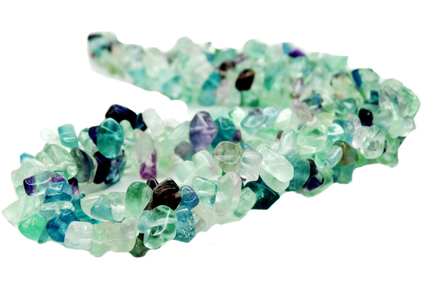 grânulos de pedra preciosa fluorite colar jóias
 - Foto, Imagem