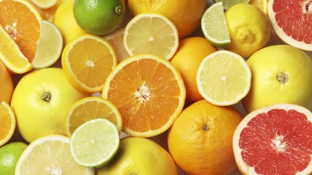 Citrus fruits background - Footage, Video