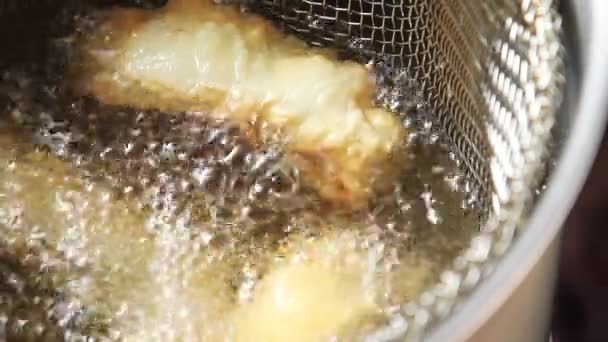 Fish fillets in a basket - Footage, Video