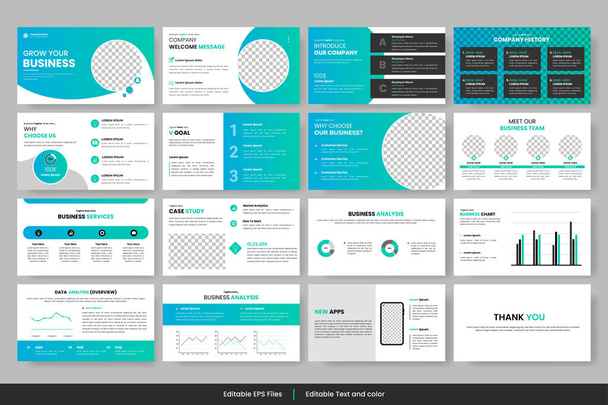 Векторная корпоративная презентация и бизнес-портфель, дизайн профиля, отчет по проекту, корпоративный профиль - Вектор,изображение