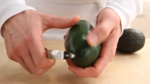 Avocado being peeled close up - Footage, Video