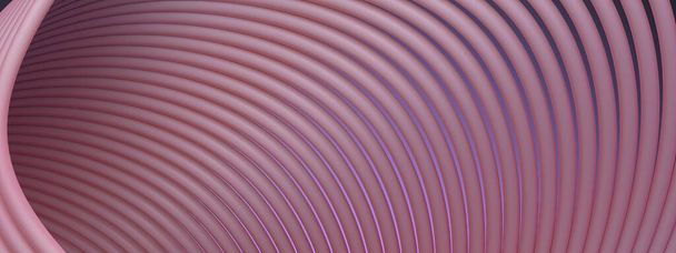 Pyöreä toistuva vaaleanpunainen ja violetti Tyylikäs Moderni 3D Renderöinti kuva taustallakorkea resoluutio 3D renderöinti kuva - Valokuva, kuva