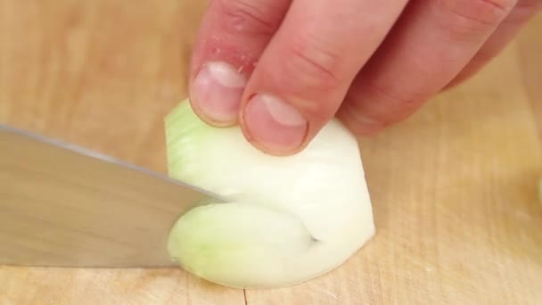 Ένα κρεμμύδι σε κύβους - Πλάνα, βίντεο