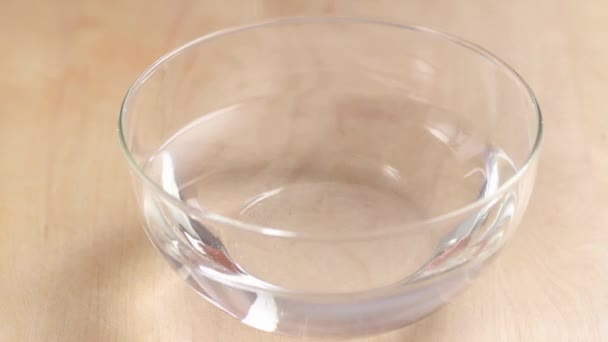 Sheets of gelatine in a bowl - Video, Çekim