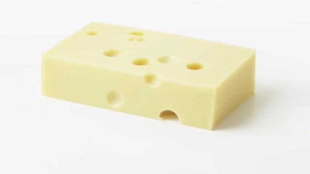 ένα κομμάτι τυρί emmental - Πλάνα, βίντεο
