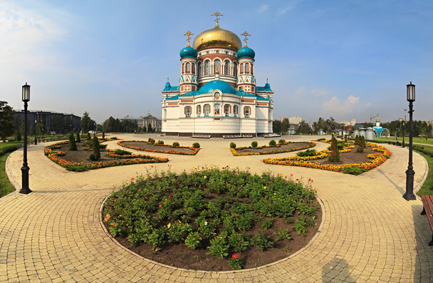 Uspensky Cathedral. Omsk. Russia. - 写真・画像