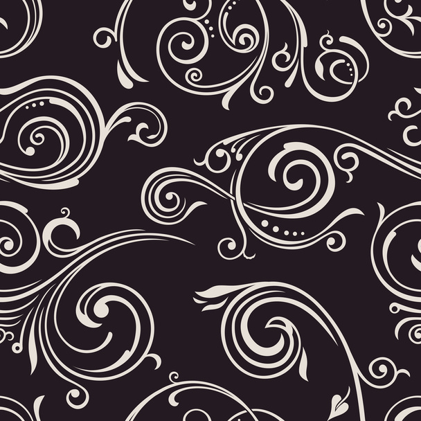 Seamless vector curves wallpaper. Vintage background pattern orn - Vector, imagen