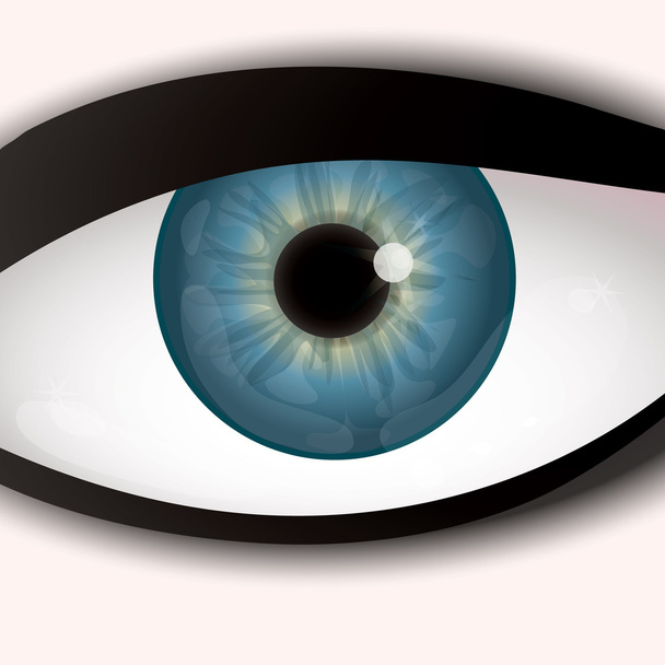 μπλε-κίτρινο μάτι - Διάνυσμα, εικόνα