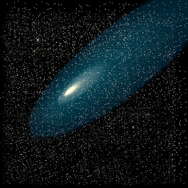 cometa en el cielo nocturno
 - Vector, imagen