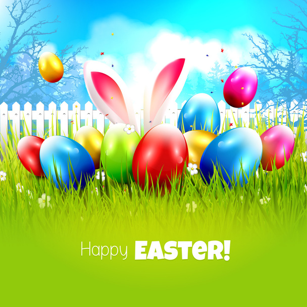 Sweet Easter greeting card - Vector, Imagen