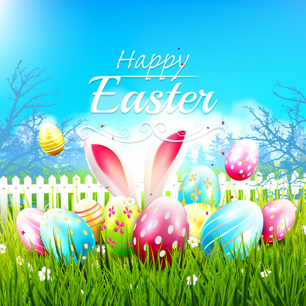 Sweet Easter greeting card - Wektor, obraz