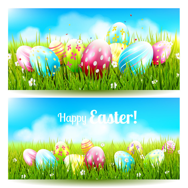  Easter banners - Vettoriali, immagini
