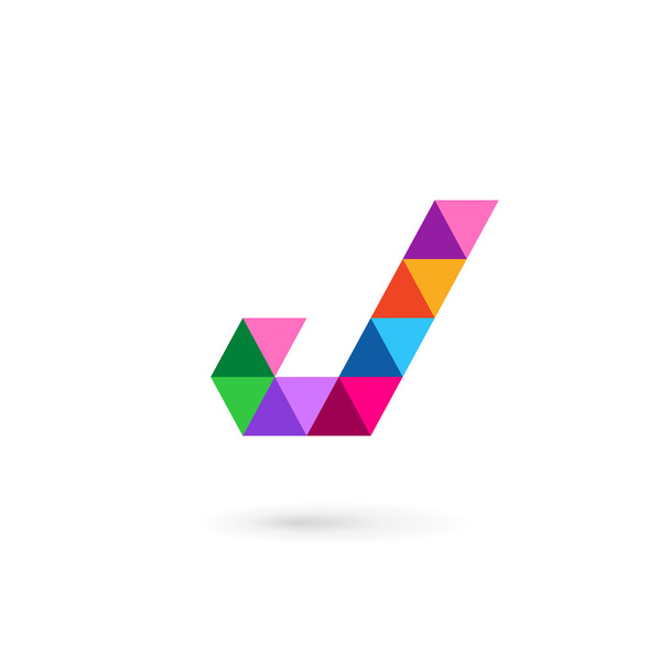 Letter J mosaic logo icon design template elements - Vektor, obrázek