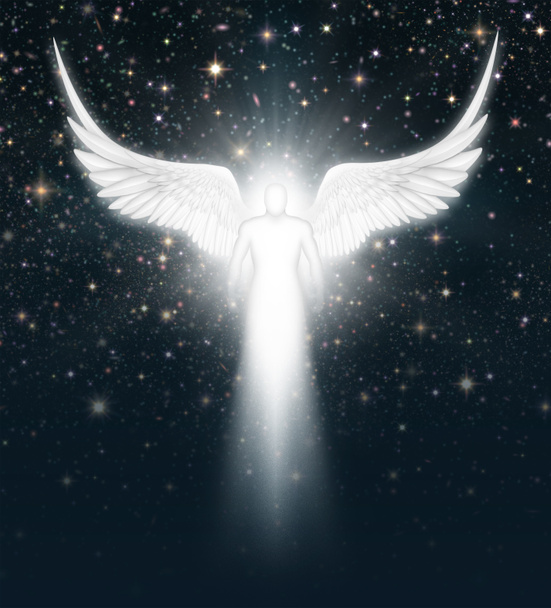 Angel na noční obloze - Fotografie, Obrázek