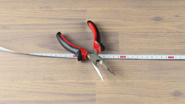 Pliers and measuring tape  - Photo, Image