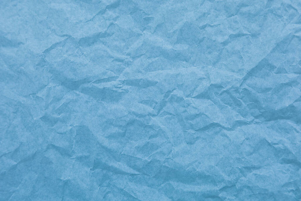 Papel azul com rugas textura fundo - Foto, Imagem