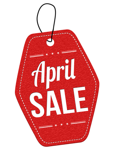 Etiqueta de venda de abril ou preço
 - Vetor, Imagem