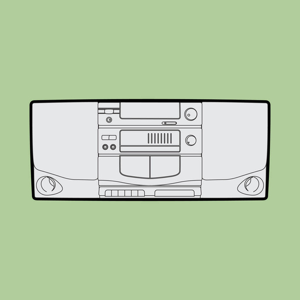 ラジオテープライン アート - ベクター画像