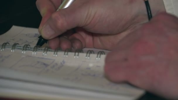 Stift, Notizbuch, Hand - Filmmaterial, Video