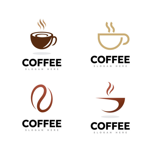 Káva logo vektorové ikony designu - Vektor, obrázek