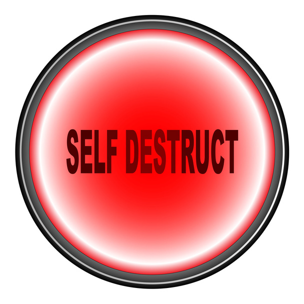 Botão de auto destruição
 - Vetor, Imagem