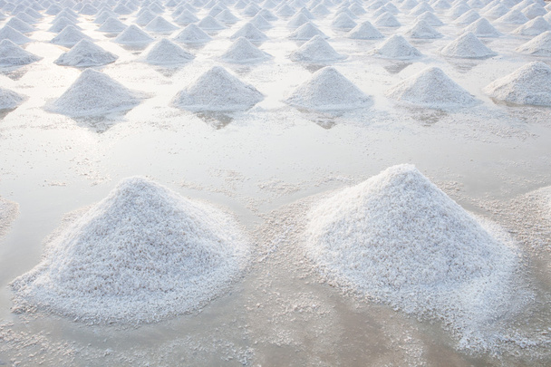 Montón de sal marina en la granja de productos de sal original hacen de natural
 - Foto, Imagen