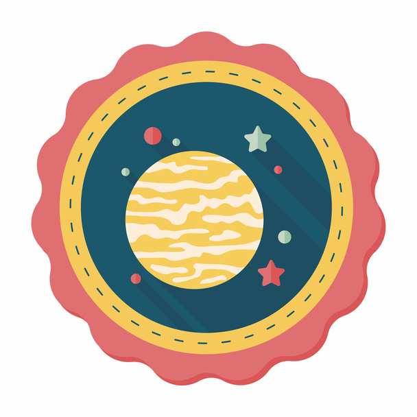 Space planet flat icon with long shadow,eps10 - Vecteur, image