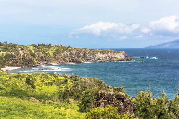 Την ακτή, κατά μήκος του κόλπου του Punalau, Maui - Φωτογραφία, εικόνα
