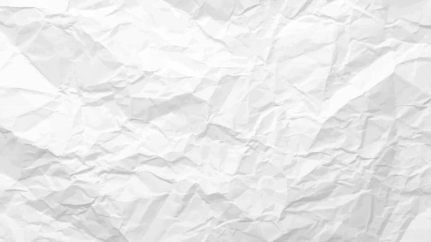 Branco limpo papel enrugado fundo. Modelo de papel vazio amassado horizontal para cartazes e banners. Ilustração vetorial - Vetor, Imagem