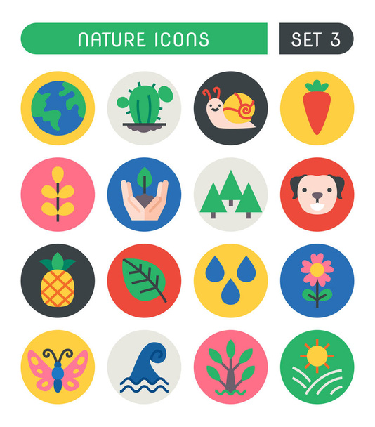 Sada ikon přírody a prostředí - Vektor, obrázek