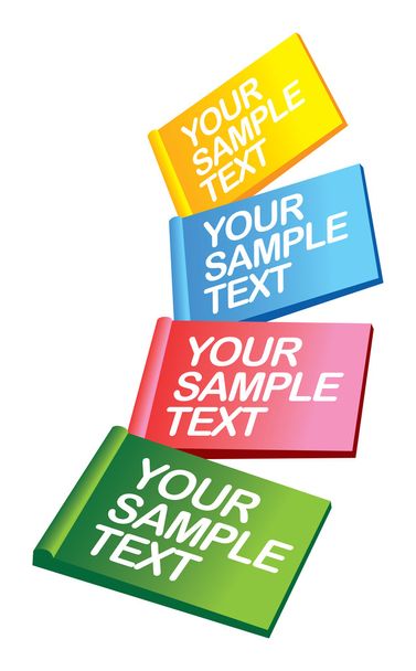 Colorful Set of Label Tags Vector Illustration Isolated on White - Вектор, зображення