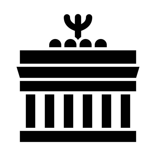 Бранденбурзькі ворота Векторна ікона Гліф для особистого та комерційного використання - Вектор, зображення