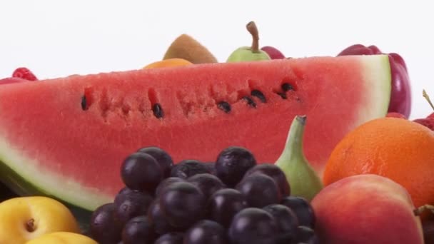 Diverse vruchten close-up - Video