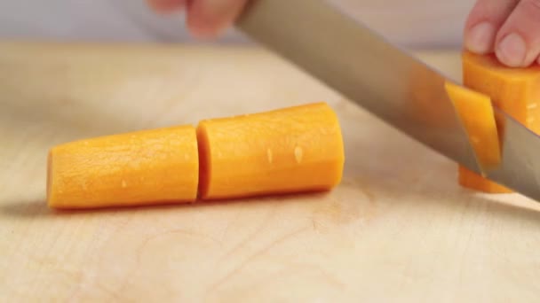 Carrot into julienne strips - Footage, Video
