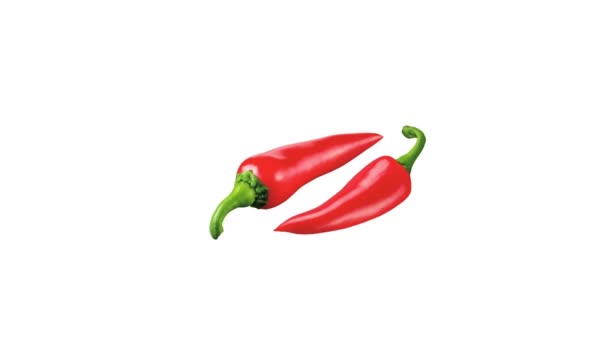 Two red chillies - Footage, Video