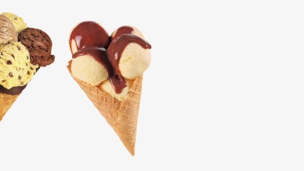 Three cones of ice cream - Footage, Video