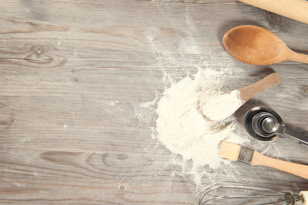 Baking tools with copy space - Foto, Imagem