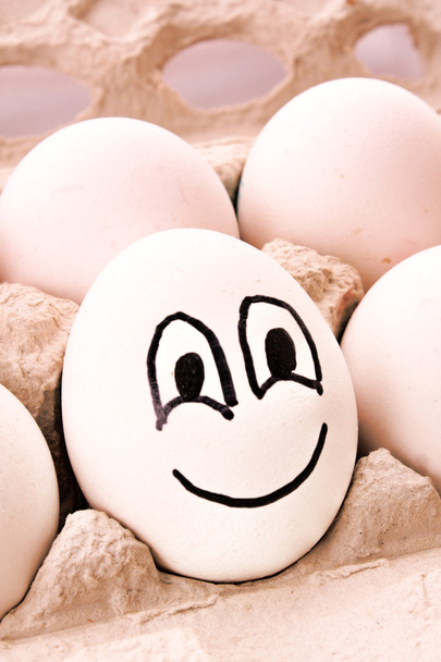 Different egg with smile - Foto, imagen