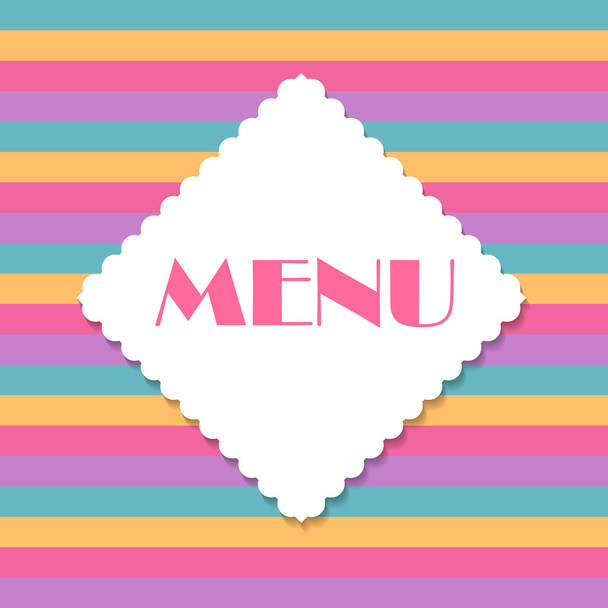 Restaurant Menu Template Vector Illustration - Vector, Imagen