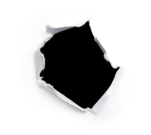 白い紙の上のブラック ホール - 写真・画像