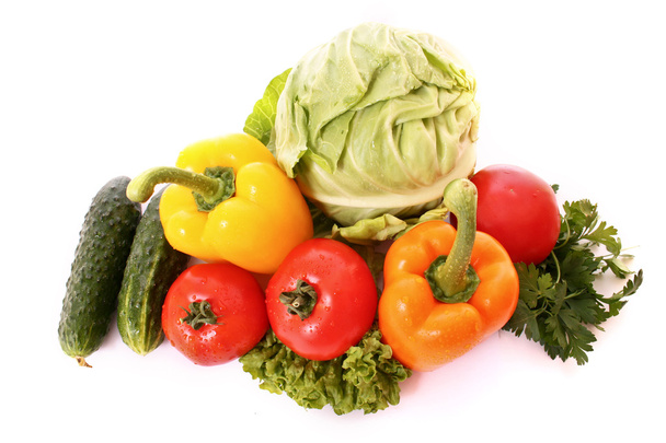 Vegetables isolated on white - Photo, Image