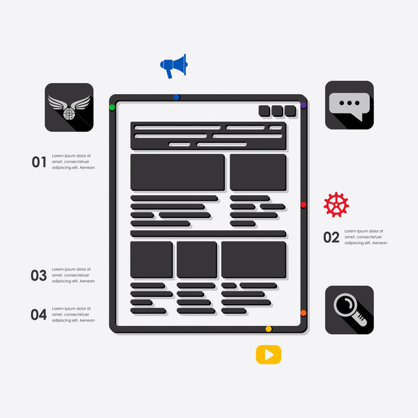 Marketingu infographic ikony - Vektor, obrázek