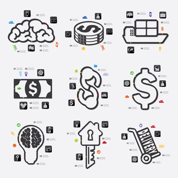 Business infographic icons - Vector, Image