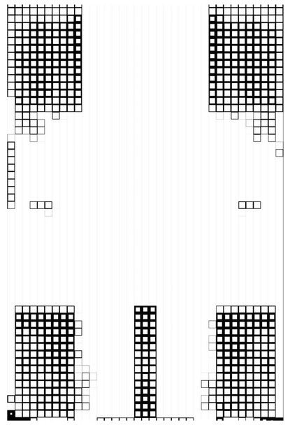 abstrakti mustavalkoinen tausta neliöt. vektorikuvaussuunnittelu. neliöpikseleitä. mosaiikki käsite  - Vektori, kuva