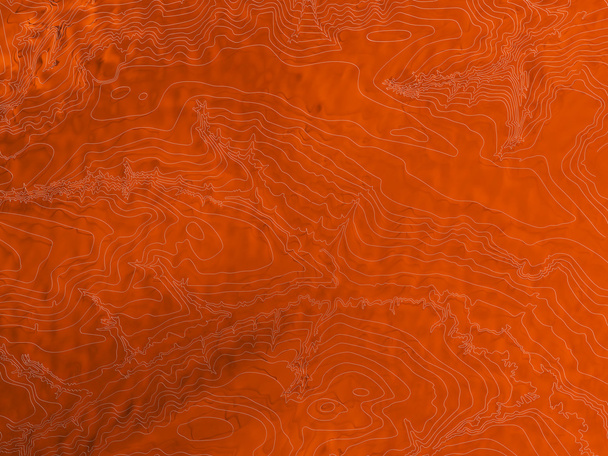 abstrakte topografische Karte in orangen Farben - Foto, Bild